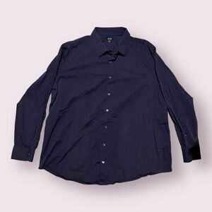 Apt 9 Long Sleeve Button Up Men’s Dress Shirt Size 2XL Purple & Black